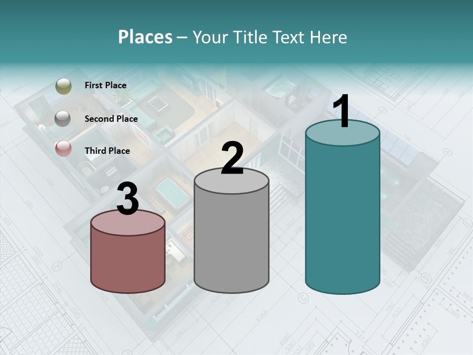 House Bedroom Swimming PowerPoint Template