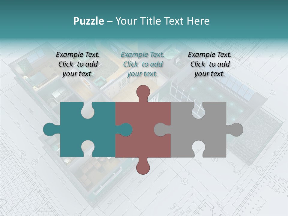 House Bedroom Swimming PowerPoint Template