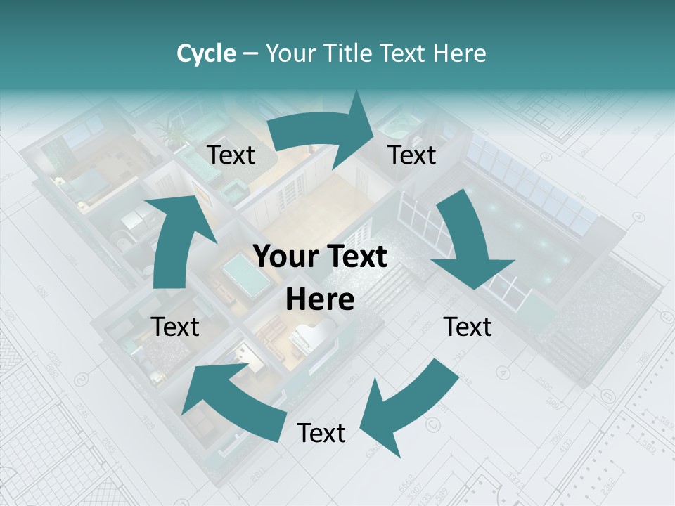 House Bedroom Swimming PowerPoint Template