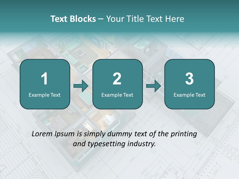 House Bedroom Swimming PowerPoint Template