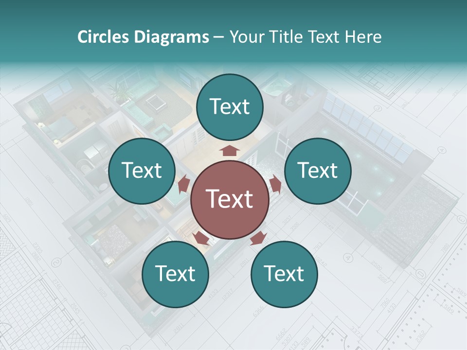 House Bedroom Swimming PowerPoint Template