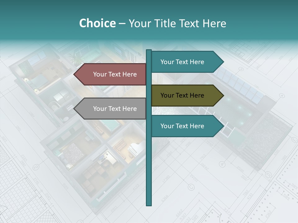 House Bedroom Swimming PowerPoint Template
