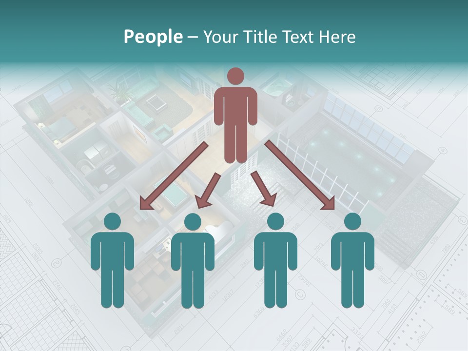 House Bedroom Swimming PowerPoint Template