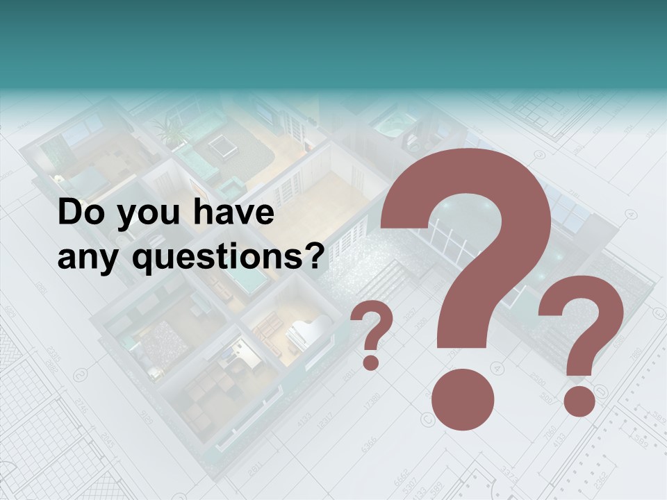 House Bedroom Swimming PowerPoint Template