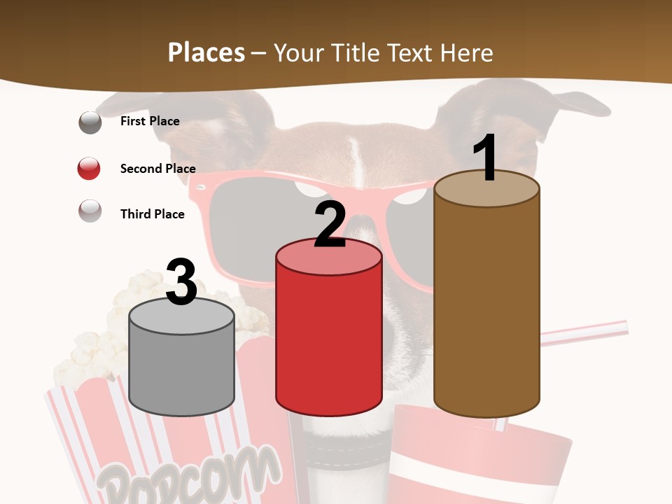 Red White Dog PowerPoint Template