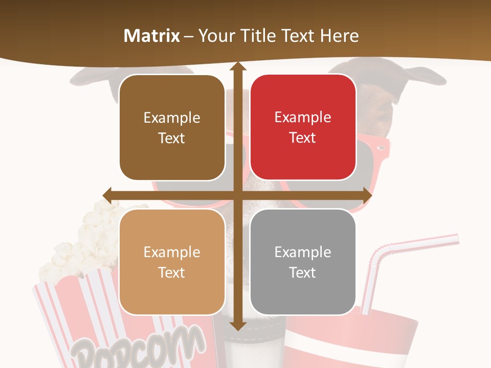 Red White Dog PowerPoint Template