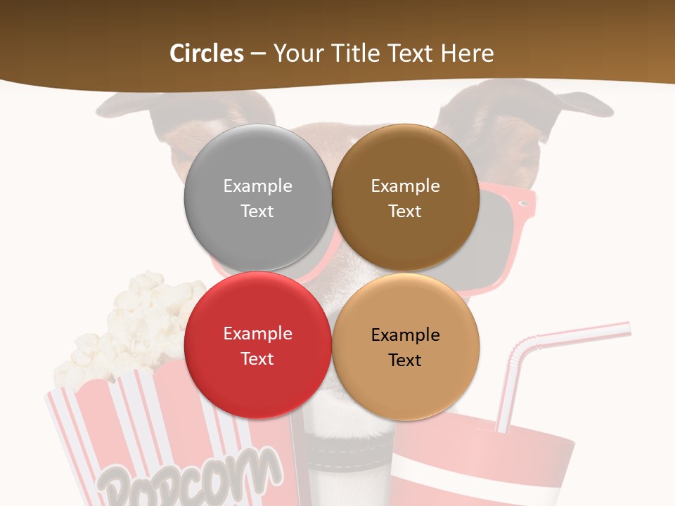 Red White Dog PowerPoint Template