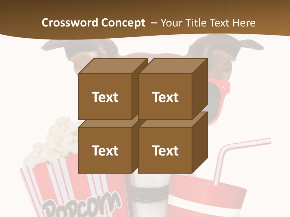 Red White Dog PowerPoint Template