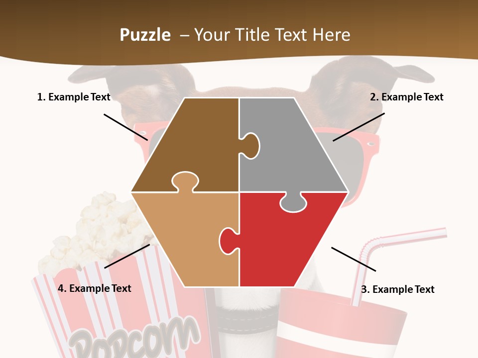 Red White Dog PowerPoint Template