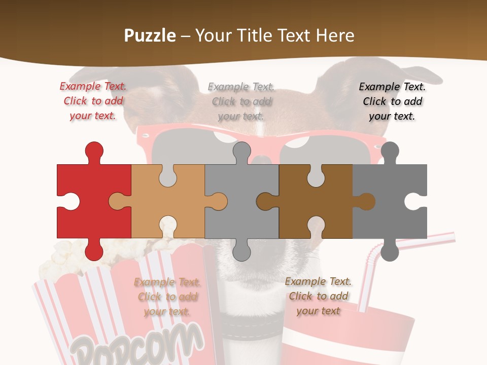 Red White Dog PowerPoint Template