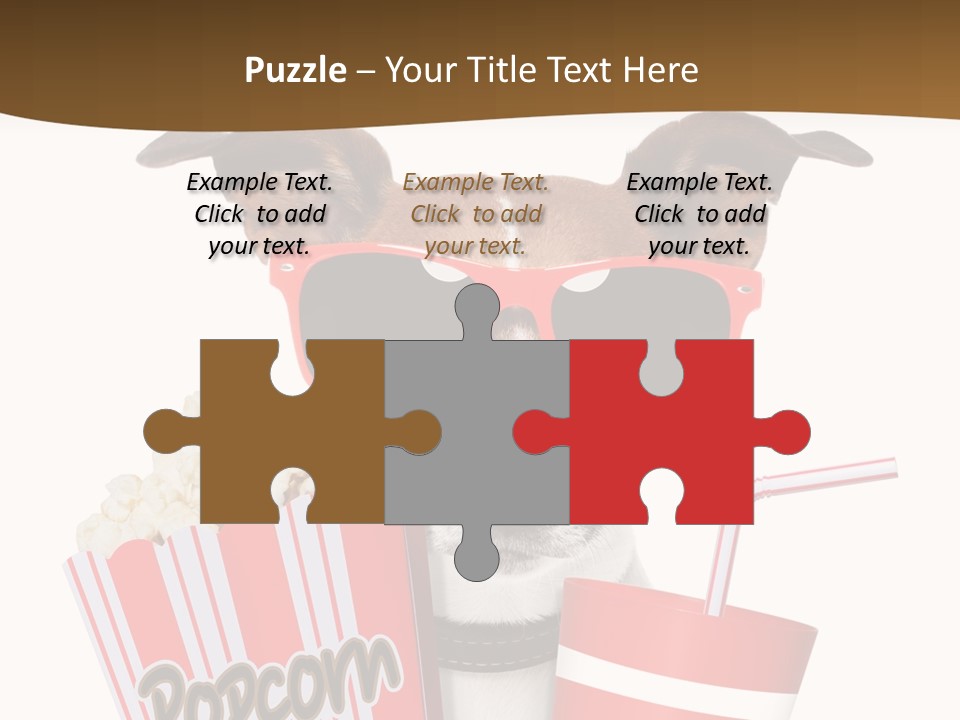 Red White Dog PowerPoint Template