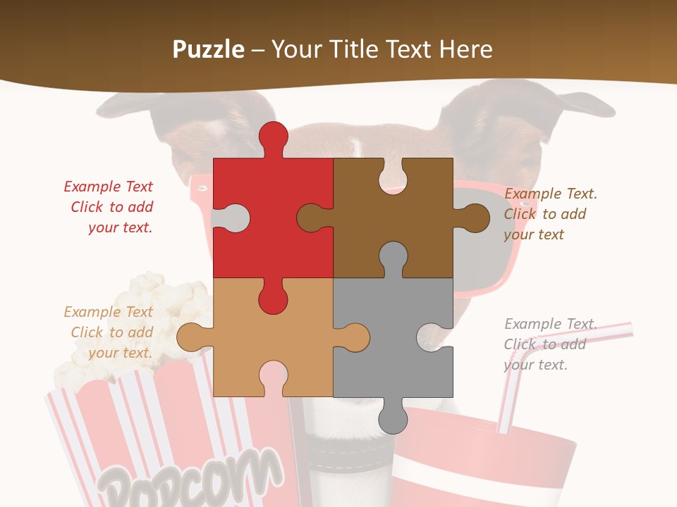 Red White Dog PowerPoint Template