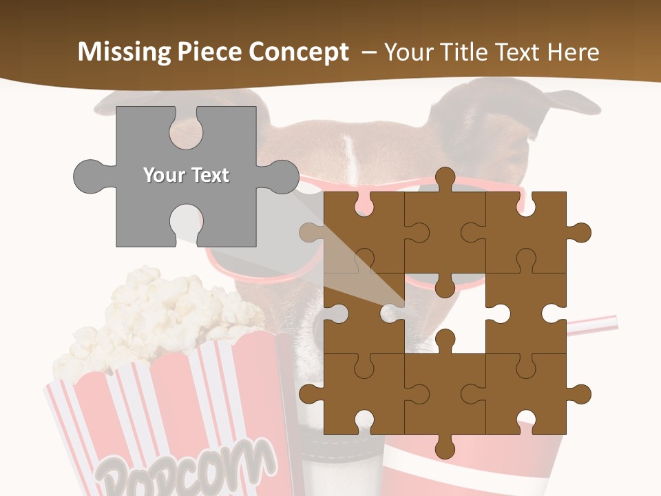 Red White Dog PowerPoint Template