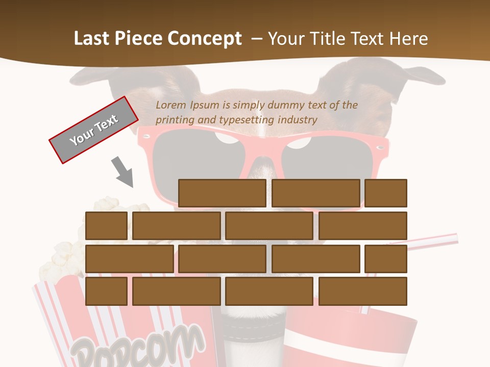 Red White Dog PowerPoint Template