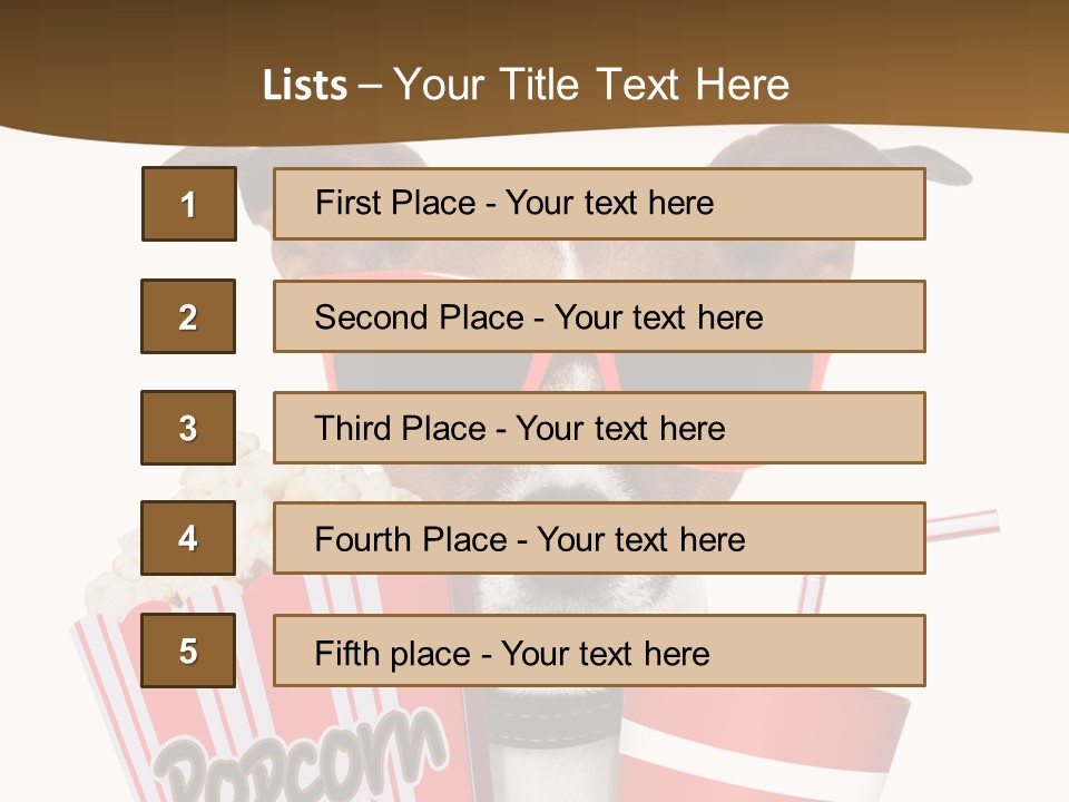 Red White Dog PowerPoint Template