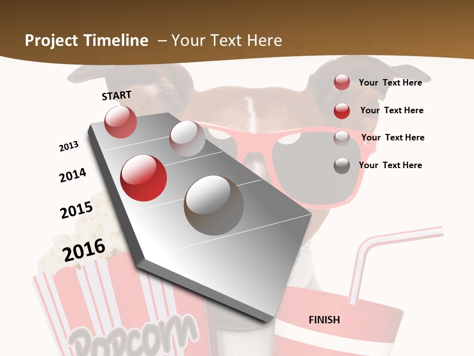 Red White Dog PowerPoint Template