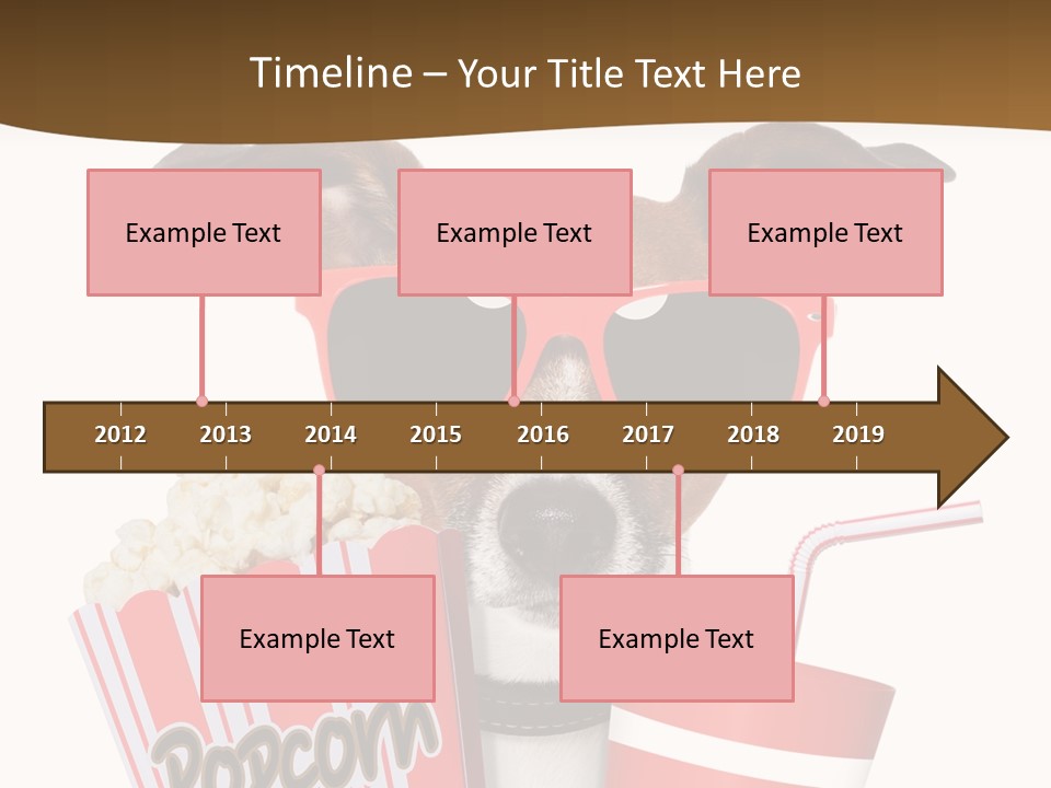 Red White Dog PowerPoint Template