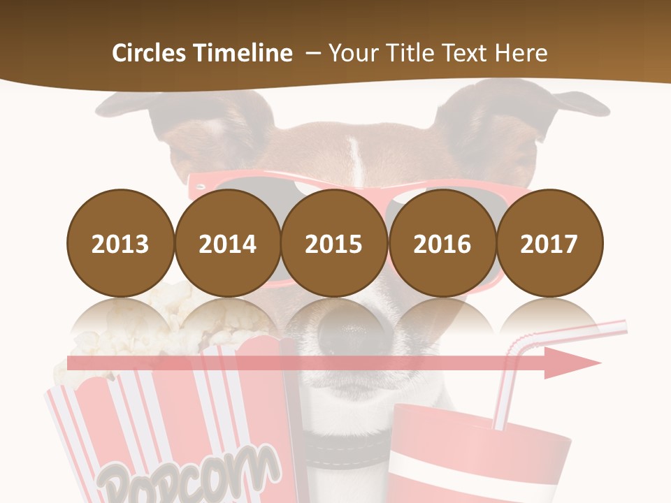 Red White Dog PowerPoint Template