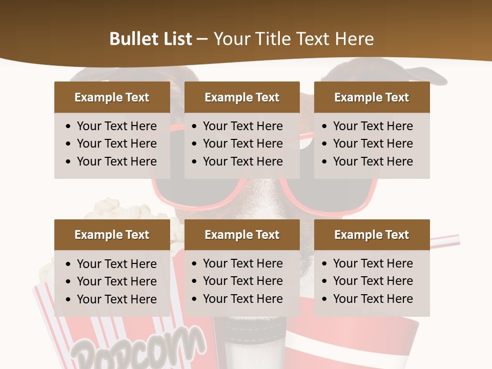 Red White Dog PowerPoint Template