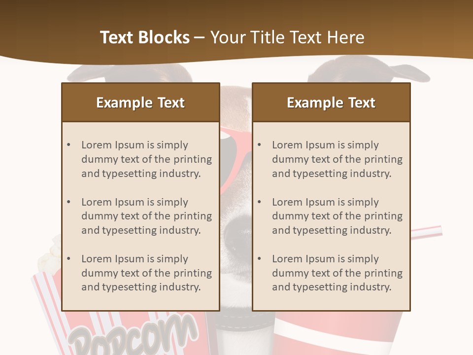 Red White Dog PowerPoint Template