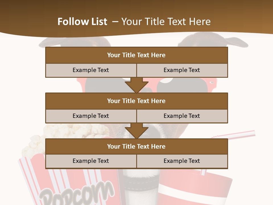 Red White Dog PowerPoint Template