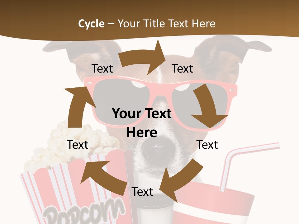 Red White Dog PowerPoint Template