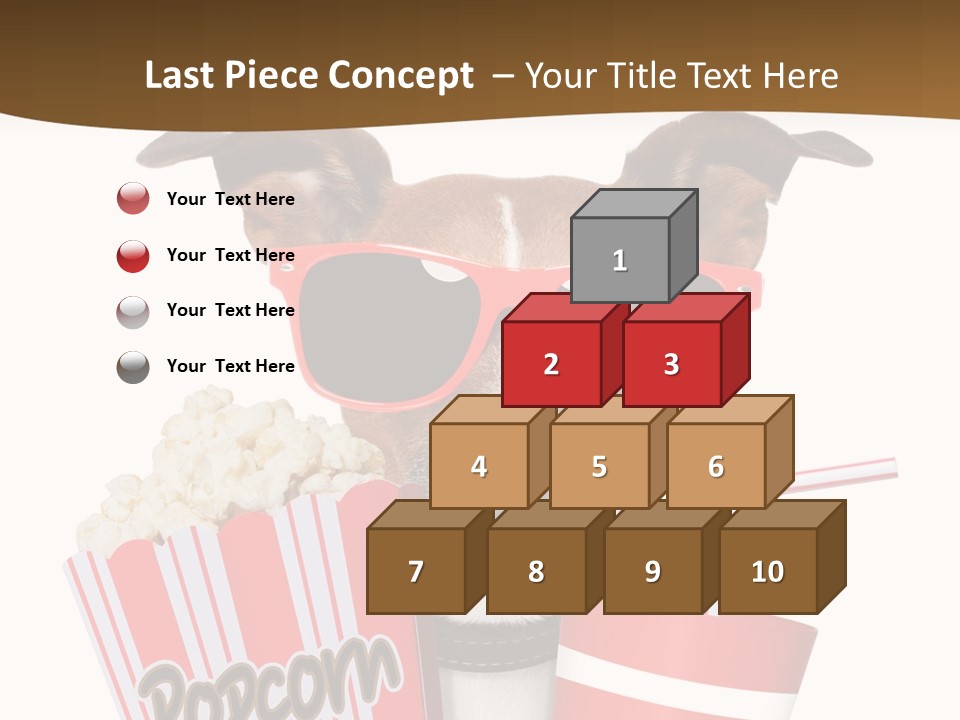 Red White Dog PowerPoint Template