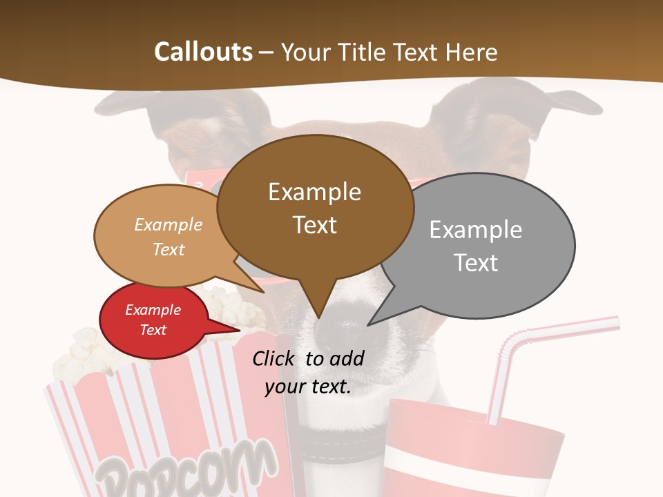 Red White Dog PowerPoint Template