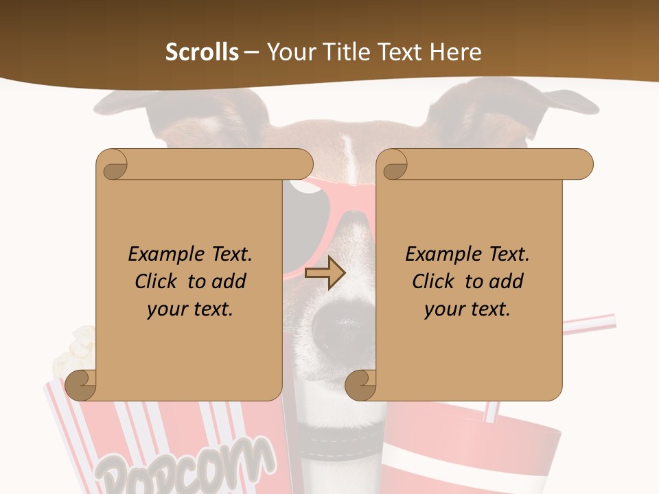 Red White Dog PowerPoint Template