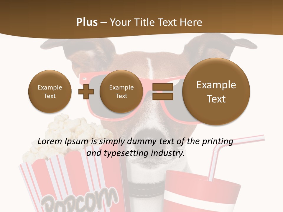 Red White Dog PowerPoint Template