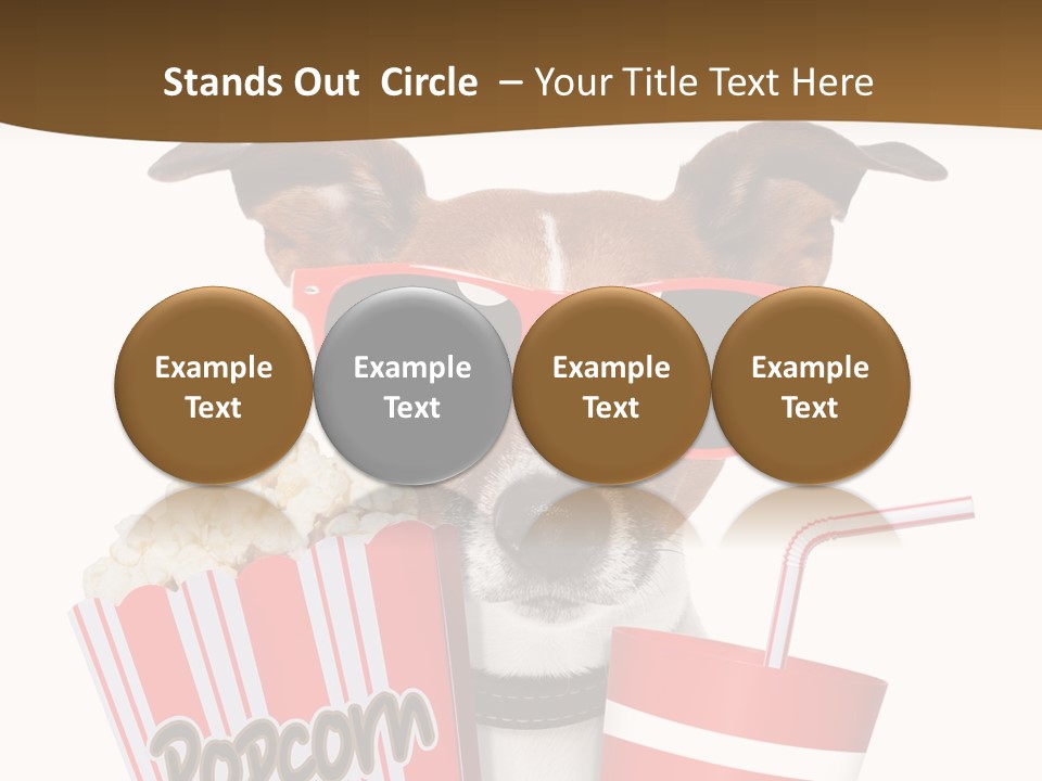 Red White Dog PowerPoint Template