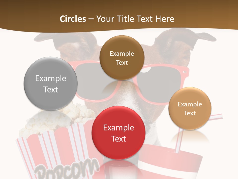 Red White Dog PowerPoint Template