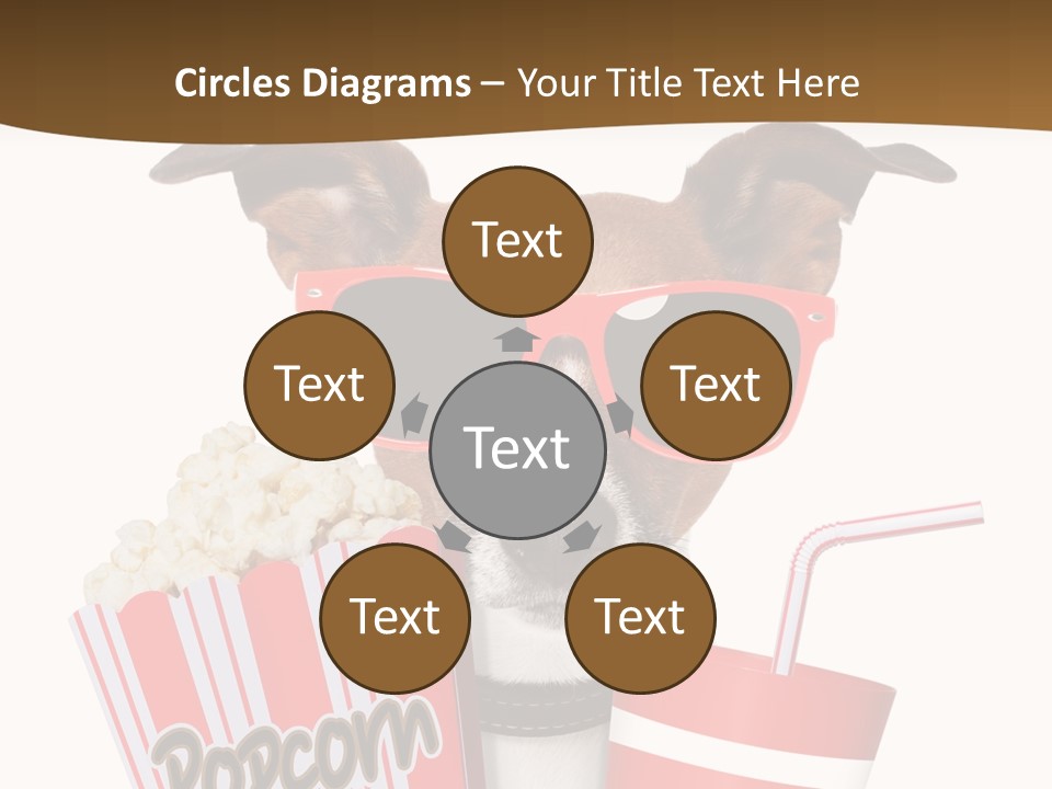 Red White Dog PowerPoint Template