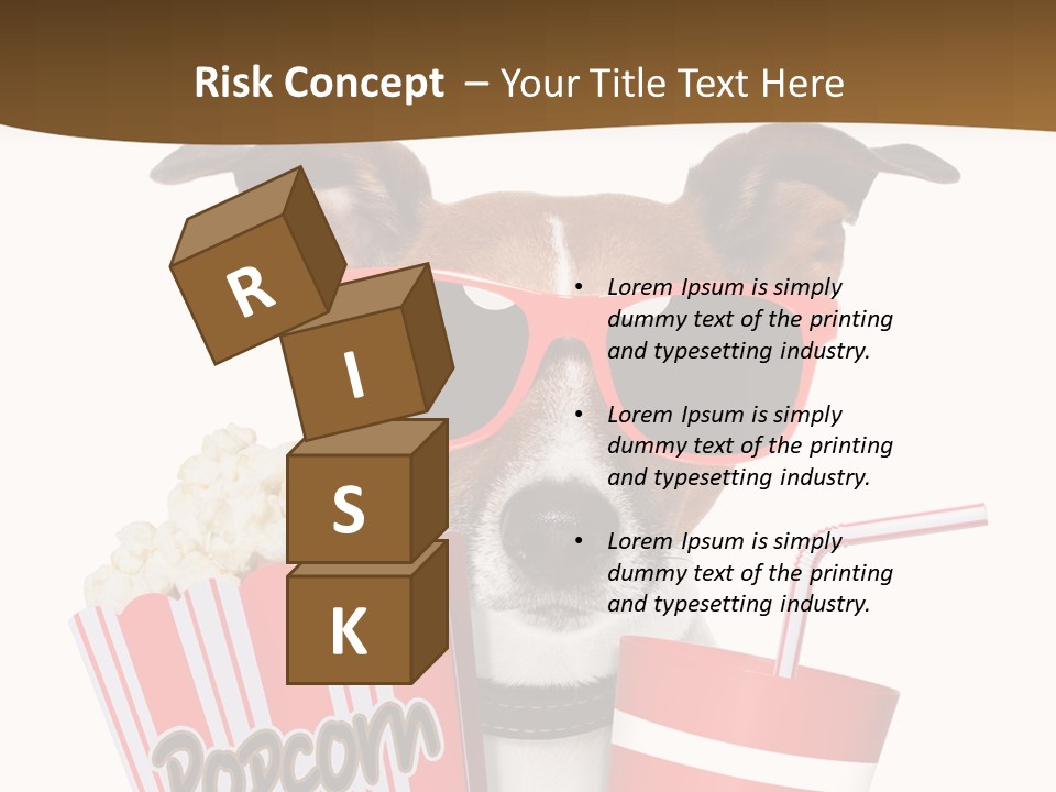 Red White Dog PowerPoint Template