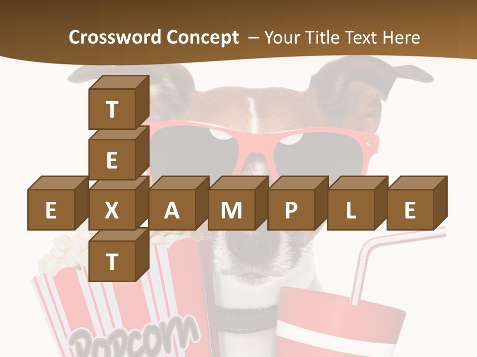 Red White Dog PowerPoint Template