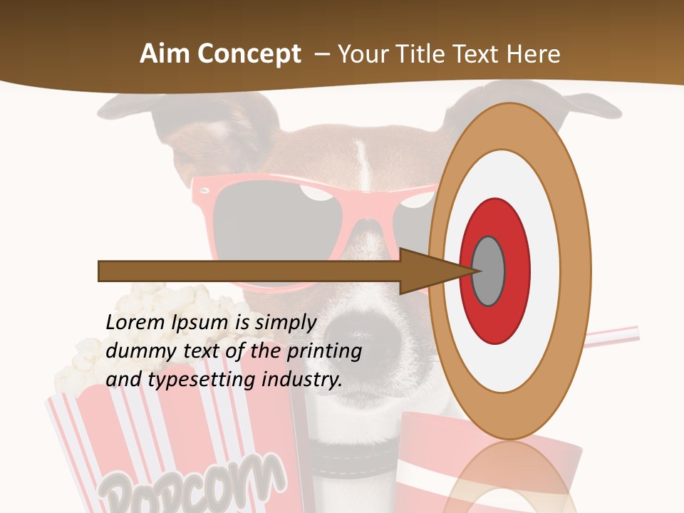 Red White Dog PowerPoint Template