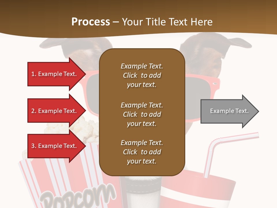 Red White Dog PowerPoint Template