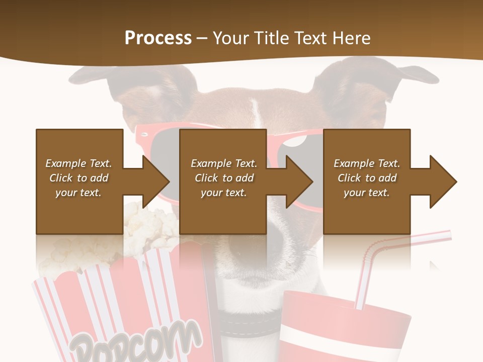 Red White Dog PowerPoint Template