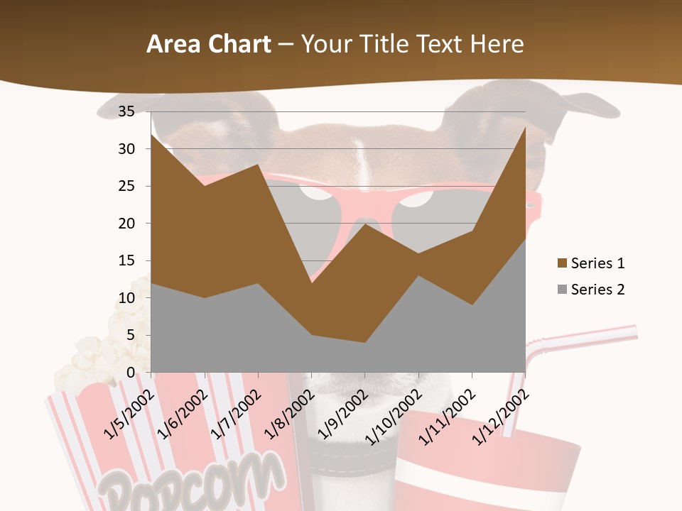 Red White Dog PowerPoint Template