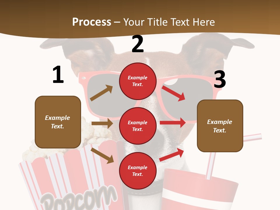 Red White Dog PowerPoint Template