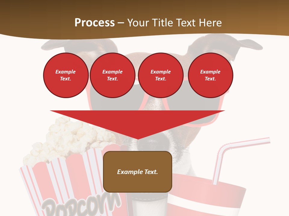 Red White Dog PowerPoint Template