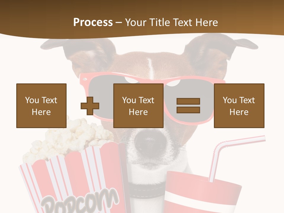 Red White Dog PowerPoint Template