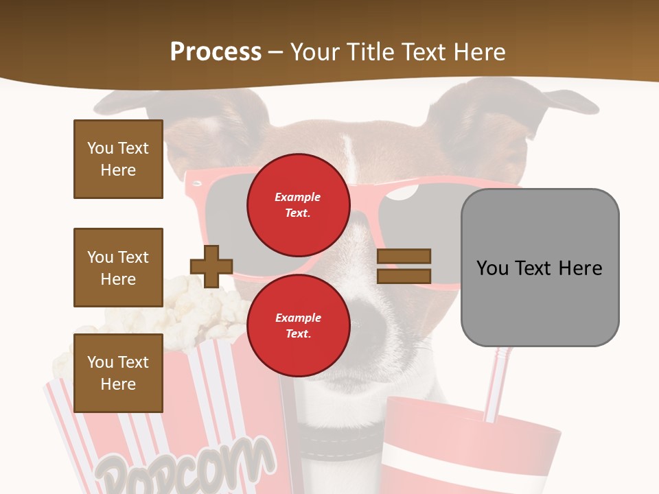 Red White Dog PowerPoint Template