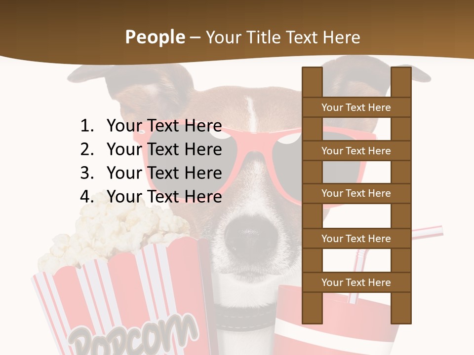 Red White Dog PowerPoint Template