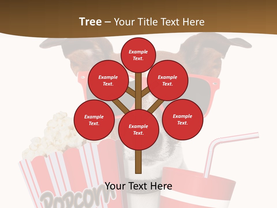 Red White Dog PowerPoint Template