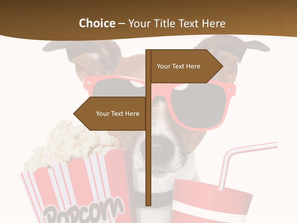 Red White Dog PowerPoint Template