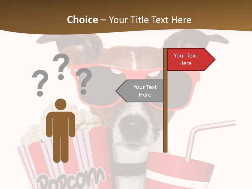 Red White Dog PowerPoint Template