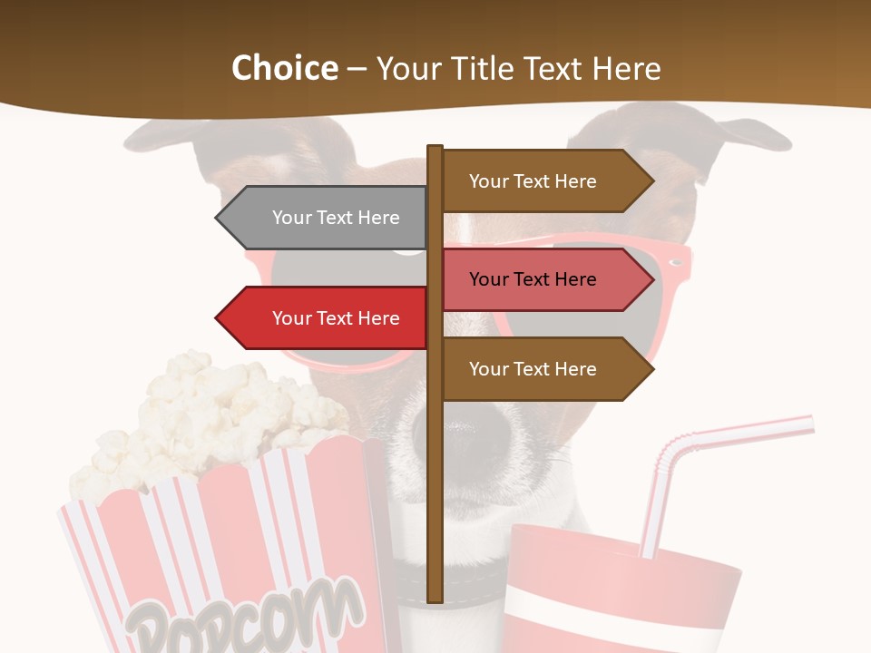 Red White Dog PowerPoint Template