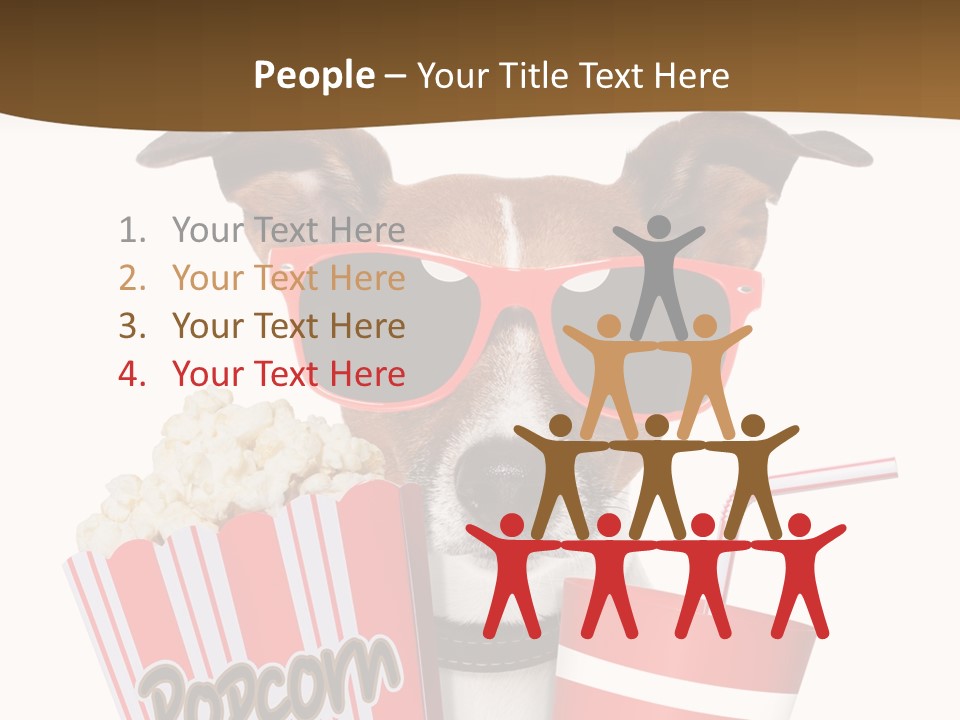 Red White Dog PowerPoint Template