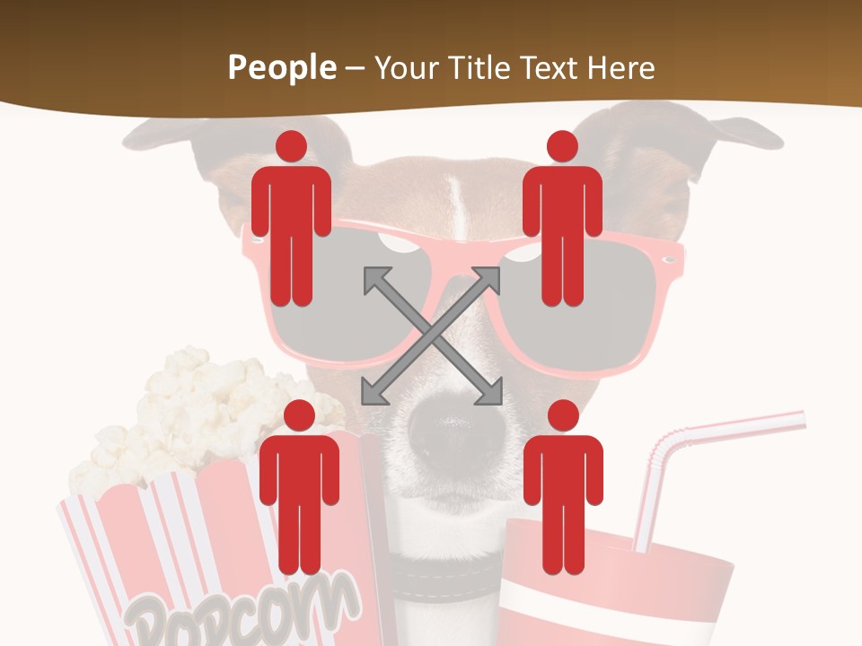 Red White Dog PowerPoint Template